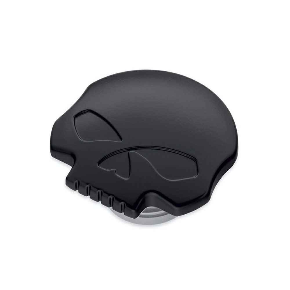 61100125A】ハーレー純正 フュエルキャップ スカル クローム右Skull