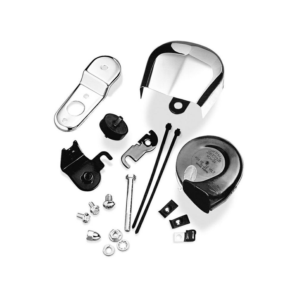 69112-95E】ハーレー純正 サイドマウントホーンキットChrome Horn Kit