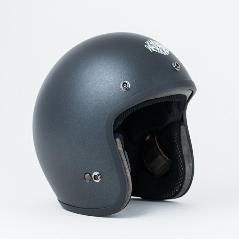 ハーレー純正半ヘルメットワンタッチサンバイザー付きXXL ホワイト) ハーフヘルメット XXLサイズ (62-64cm未満) 半キャップ 半帽